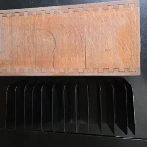 Oak File Drawer, Metal Organizer