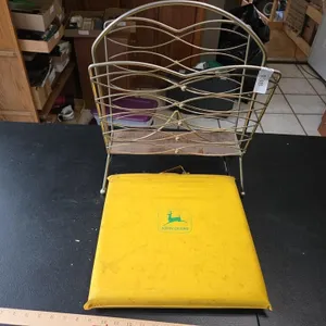 Magazine Rack and 2 Leg John Deere Cushion