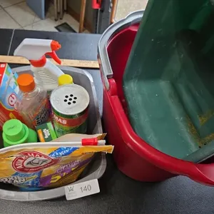 Cleaning Supplies and Bucket