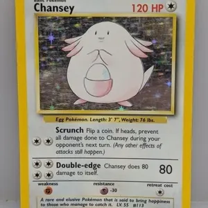 Pokemon 1999 Chansey Holo 3 *Crease