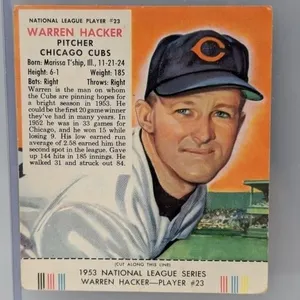 1953 RED MAN TOBACCO WARREN HACKER FULL TAB S/Cs