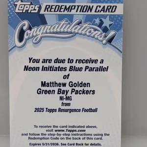 2025 Topps Resurgence Matthew Golden Redemption/99
