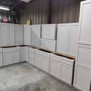 15pc Stone Harbor Grey cabinet set with pantry