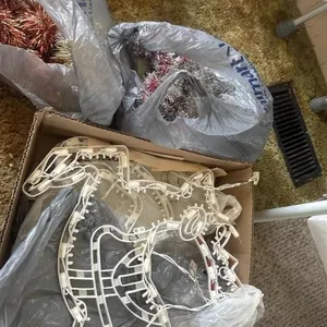 Christmas garland and Christmas light decorations