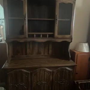 Colonial-style maple hutch