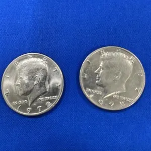 2 - Kennedy half dollars 1972 D