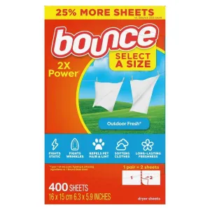 Bounce Dryer Sheets Outdoor Fresh 400ct