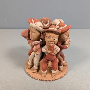 Terracotta Folk Art Musicians Figurine