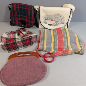 Collection of Five Vintage Handbags and Purses