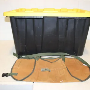 Storage Tote, Contents & Shop Apron