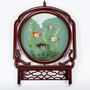 Vintage Chinese Suzhou Silk Embroidery in Wood Frame