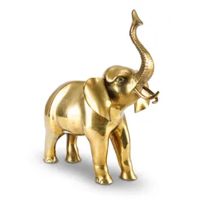 Vintage Solid Brass Elephant Statue