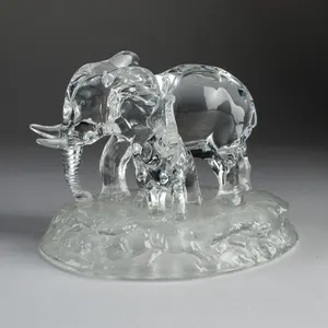 Vintage Crystal Elephants Figurine