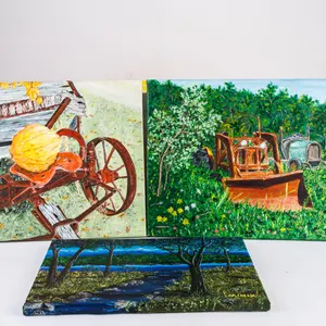 3 Acrylic on Canvas Paintings by Dan Minix
