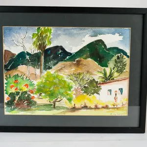 Original Watercolor of a Mountain Landscape - Signed "McIntosh"