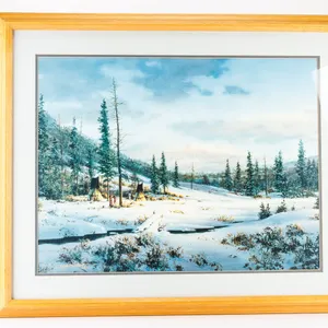 Framed Limited Edition Print - "Waiting the Return of the Hunters" by Richard Heichberger (1945-)
