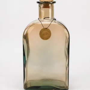 Large Smoked Art Glass Decanter