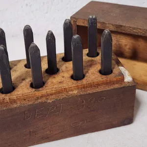 Vintage Steel Number Punch Set