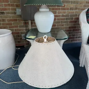 Two outdoor table lamps