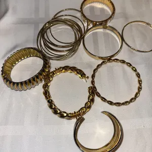 Gold tone bracelets