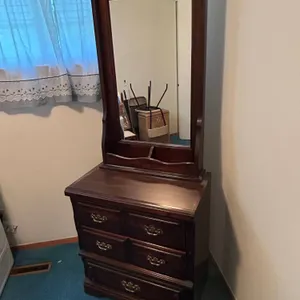 Wood Dresser With Mirror