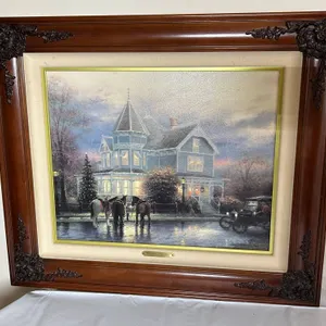 Thomas Kinkade "Christmas Memories" Limited Edition Framed Canvas COA