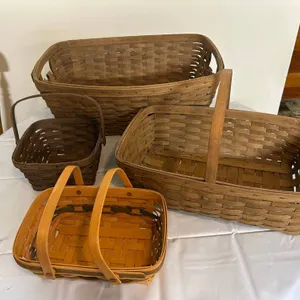 Longaberger Handwoven Basket Collection, Group of Four Assorted