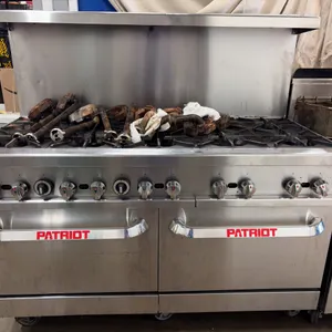 Patriot Commercial-Grade Stainless Steel Gas Range with Double Oven