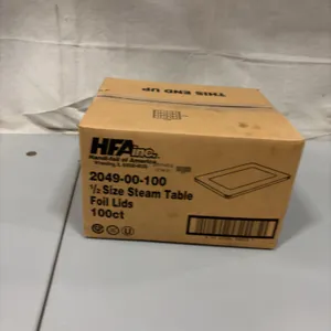 HFA Inc. 1/2 Size Steam Table Foil Lids, 100-Count