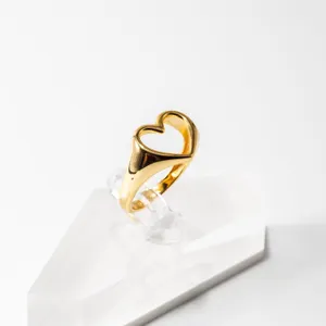 Gold Tone Sterling Silver Heart Ring