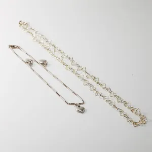 Sterling Silver Heart Themed Bracelet and Necklace