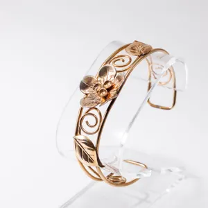 Gold Filled Bracelet with Flowers
