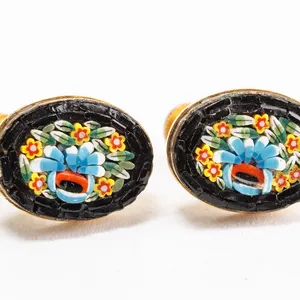 Mirco Mosaic Screw-back Earrings