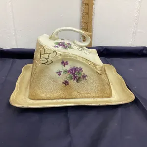 VINTAGE CHEESE TRAY W/ LID