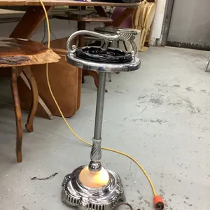 ANTIQUE ASHTRAY ON STAND W/ LIGHTED BASE
