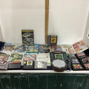 BOX W/ VARIOUS VIDEO GAMES, MONOPOLY HANDHELD GAME, "PORTAL OF POWER"
