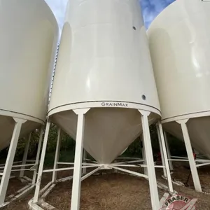 4000 bushel Meridian Grain Max hopper bottom bin on double skid, Bin#5, S/N 6263381