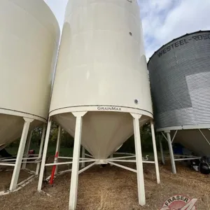 4000 bushel Meridian Grain Max hopper bottom bin on double skid, Bin#6, S/N 6263378