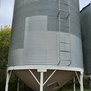 1950 bushel Westeel Rosco bin on Westeel hopper cone on skid, Bin #9