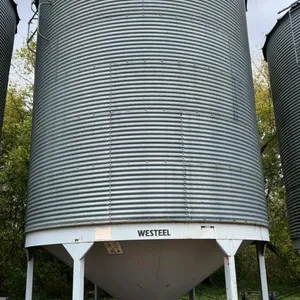1950 bushel Westeel Rosco bin on Westeel hopper cone on legs, Bin #10