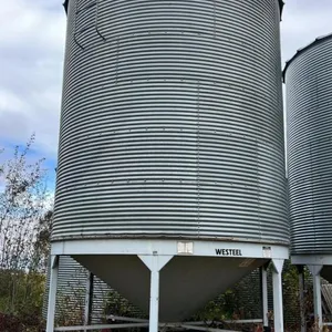 1950 bushel Westeel Rosco bin on Westeel hopper cone on legs, Bin #12