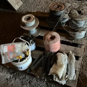 Pallet of electric fence supplies