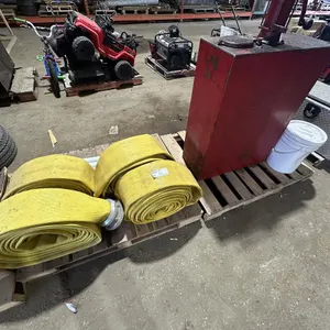 (4) Yellow Water Hoses, a Tank w/ Hand Pump and (2) Pails
 UNRESERVED