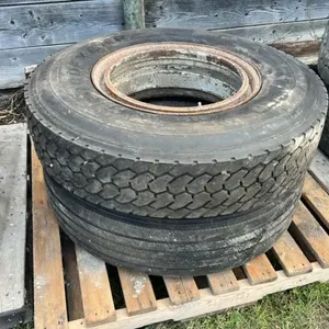 (2) 11R22.5 tires on rims, (B)