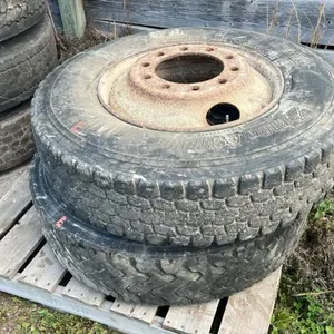 (2) 11R22.5 tires on rims, (E)