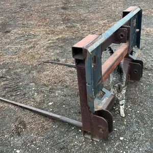 2-prong quick attach bale fork (skid steer style quick attach)