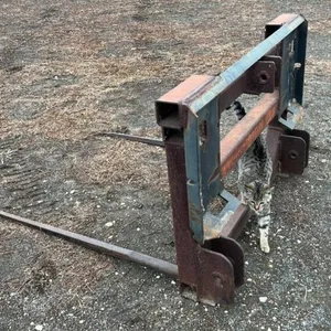 2-prong quick attach bale fork (skid steer style quick attach)