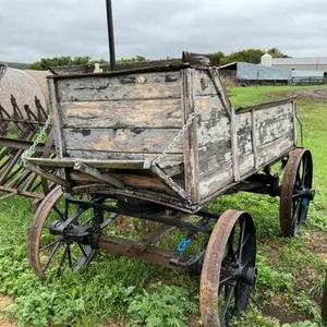4 wheeled wagon box on steel tires