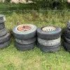 Approx 14 tires,  Truck tires and ATV tires,  Some on rims
