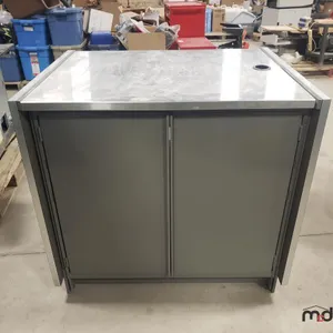 Kitchen Cabinet w/ Stainless Prep Top (Approx. 39" x 30" x 39")
 UNRESERVED